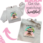 Load image into Gallery viewer, Organic Cotton Tote Bag - TRAVEL-MAKE NEW MEMORIES