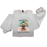 Load image into Gallery viewer, VINTAGE "TRAVEL - MAKE NEW MEMORIES" SAND CREWNECK SWEATSHIRT
