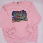 Load image into Gallery viewer, VINTAGE "GLAMPING" PINK CREWNECK SWEATSHIRT