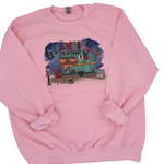 Load image into Gallery viewer, VINTAGE "GLAMPING" PINK CREWNECK SWEATSHIRT