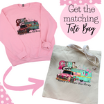 Load image into Gallery viewer, VINTAGE "GIRL CAMP" PINK CREWNECK SWEATSHIRT