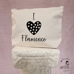 Load image into Gallery viewer, Travel Cosmetic Bag - I Heart Flamenco